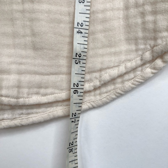 Rails Ellis Button Up Shirt Cream White Sand Long Sleeve Cotton Gauze Large - Picture 10 of 10